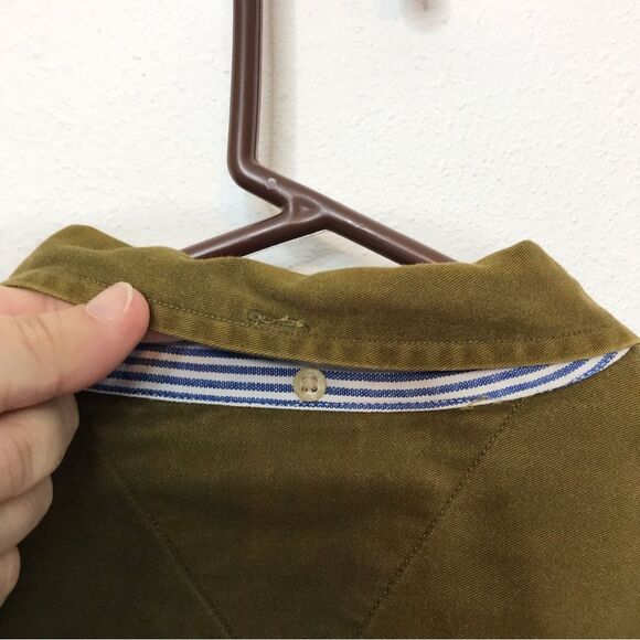 Tommy Hilfiger Mens Long Sleeve Button Up Cotton Khaki Shirt Sz XL - Picture 7 of 13